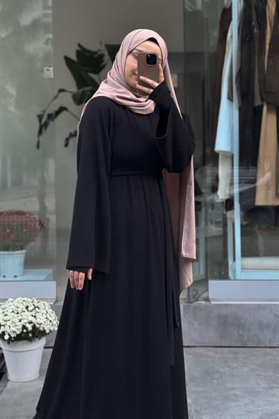 Kuğu Triko Elbise - Siyah