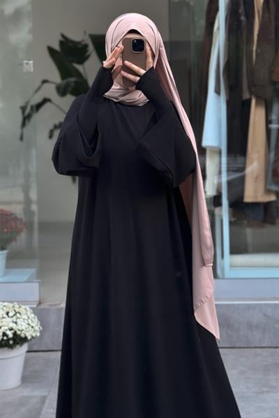 Kuğu Triko Elbise - Siyah