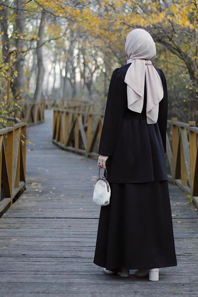 Lüks Etekli Takım - Siyah