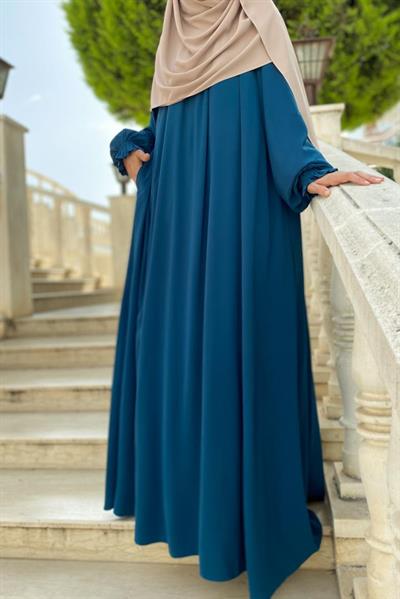 Mahinur Elbise - Petrol mavi