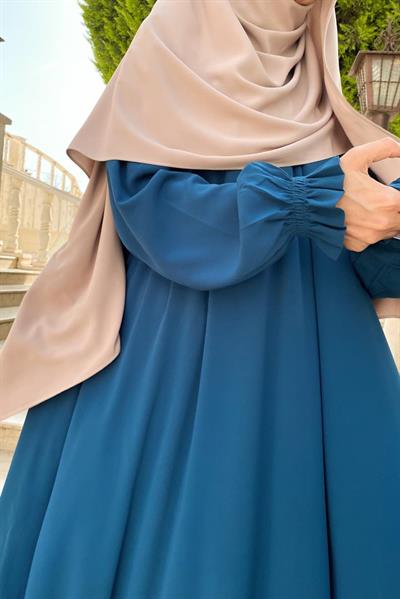 Mahinur Elbise - Petrol mavi