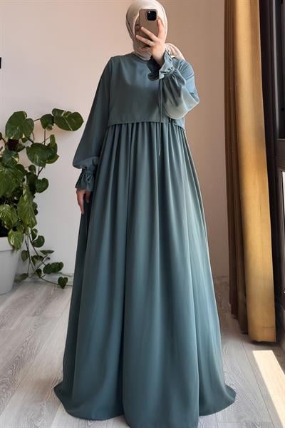 Manolya Elbise - Mint yeşil