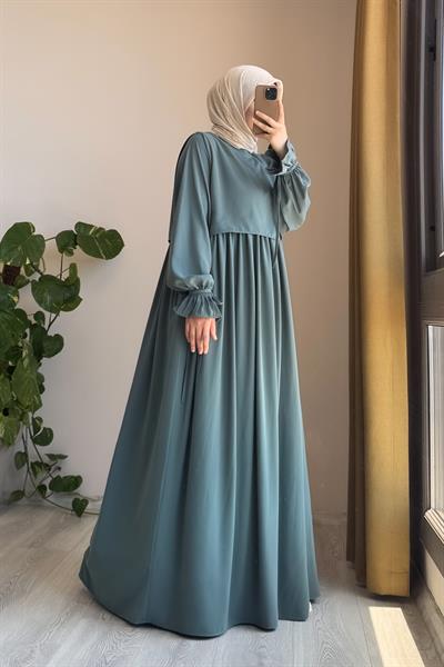 Manolya Elbise - Mint yeşil