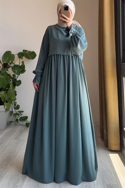 Manolya Elbise - Mint yeşil