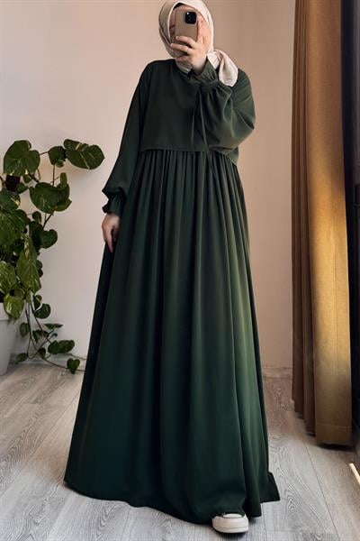 Manolya Elbise - Zümrüt yeşil