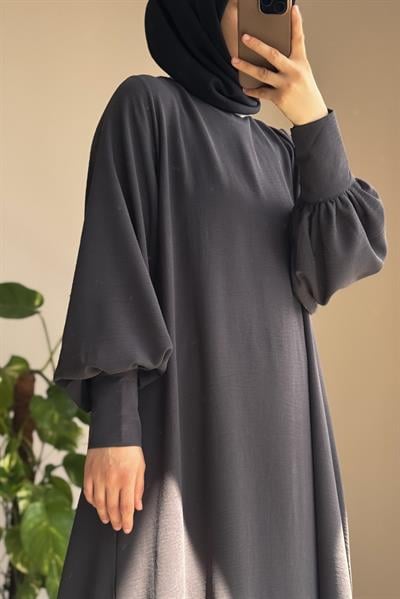 Manşet Detaylı Pantolonlu Takım - Antrasit