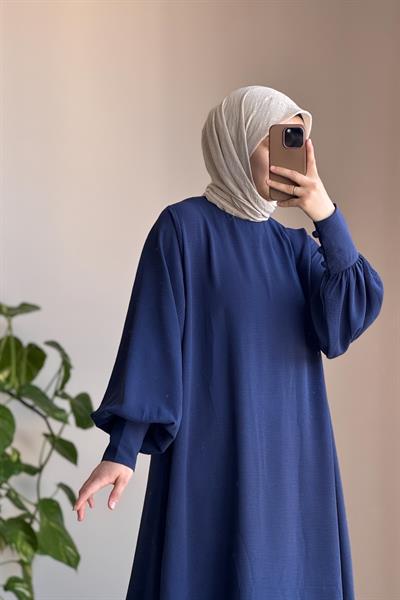 Manşet Detaylı Pantolonlu Takım - Lacivert