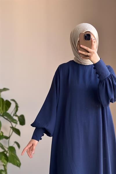 Manşet Detaylı Pantolonlu Takım - Lacivert