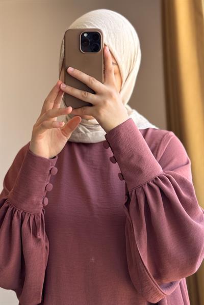 Manşet Detaylı Pantolonlu Takım - Rose