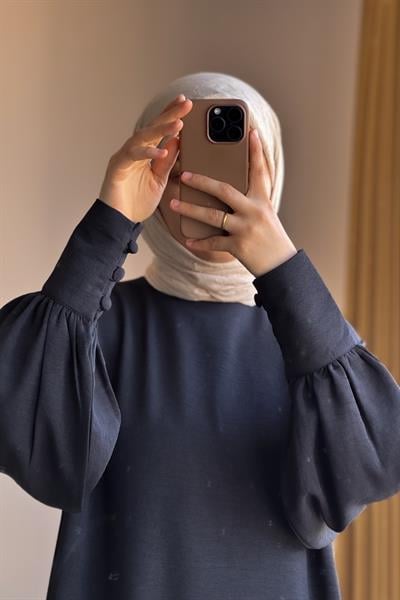 Manşet Detaylı Pantolonlu Takım - Siyah