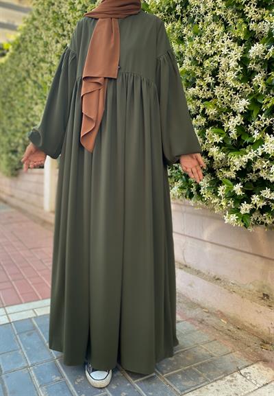 Mavera Elbise - Haki yeşil