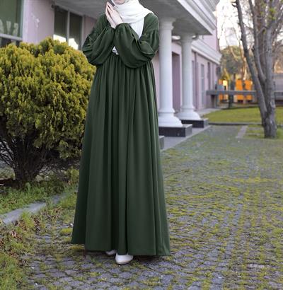 Mavera Elbise - Zümrüt yeşil