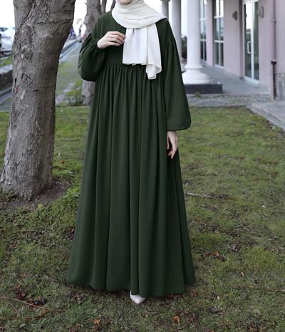 Mavera Elbise - Zümrüt yeşil