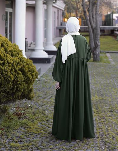 Mavera Elbise - Zümrüt yeşil