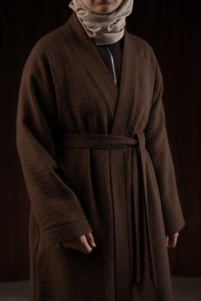 Midi Boy Şanel Kimono - Acı kahve