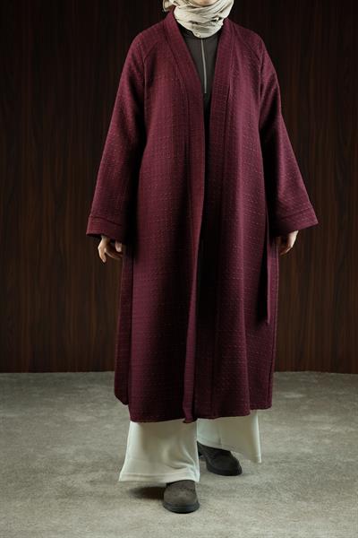 Midi Boy Şanel Kimono - Bordo