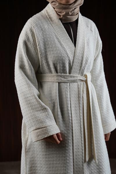 Midi Boy Şanel Kimono - Ekru