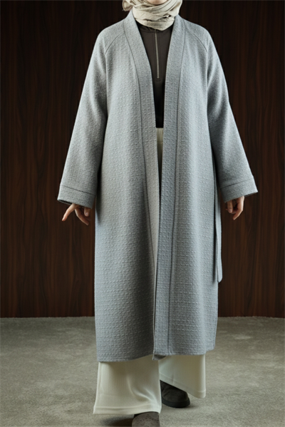 Midi Boy Şanel Kimono - Gri