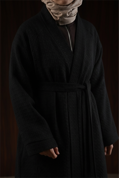 Midi Boy Şanel Kimono - Siyah
