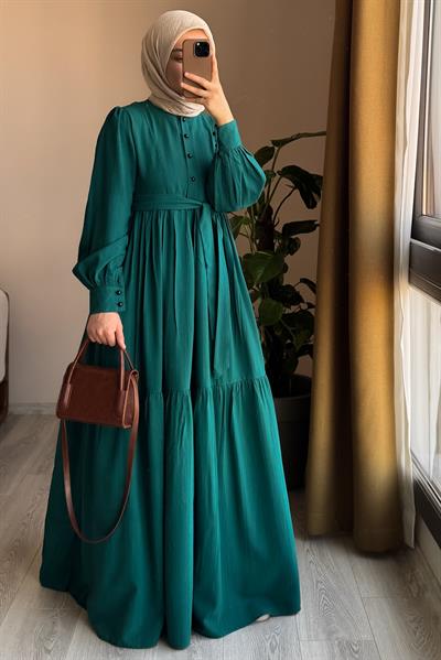 Mihrişah Elbise - Çam yeşili