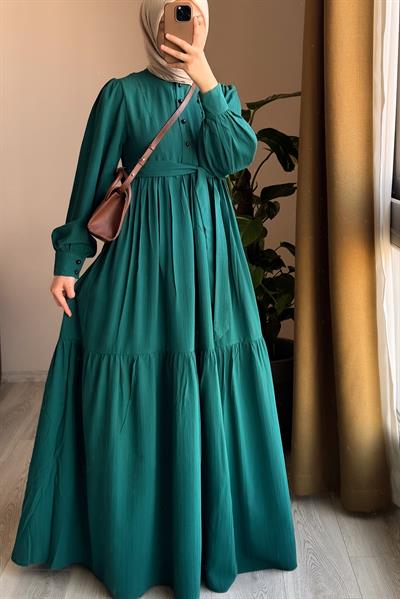 Mihrişah Elbise - Çam yeşili