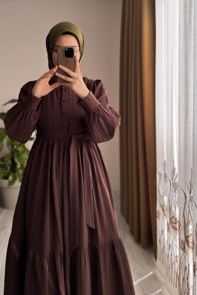 Mihrişah Elbise - Kahve