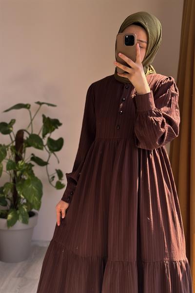 Mihrişah Elbise - Kahve