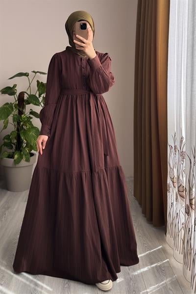 Mihrişah Elbise - Kahve