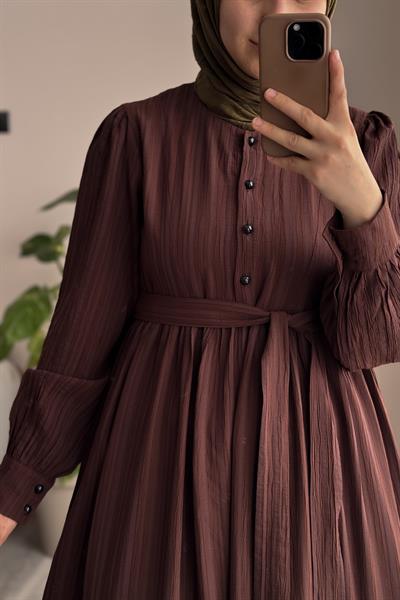 Mihrişah Elbise - Kahve