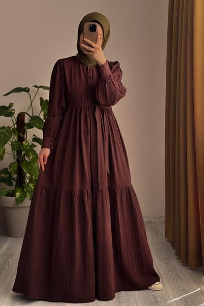 Mihrişah Elbise - Kahve