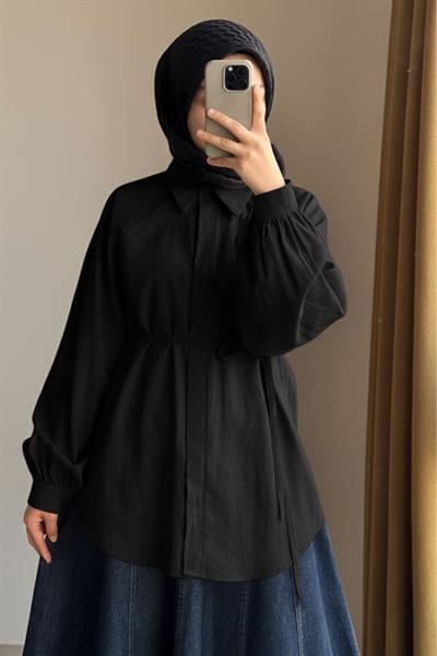 Modal Gömlek - Siyah