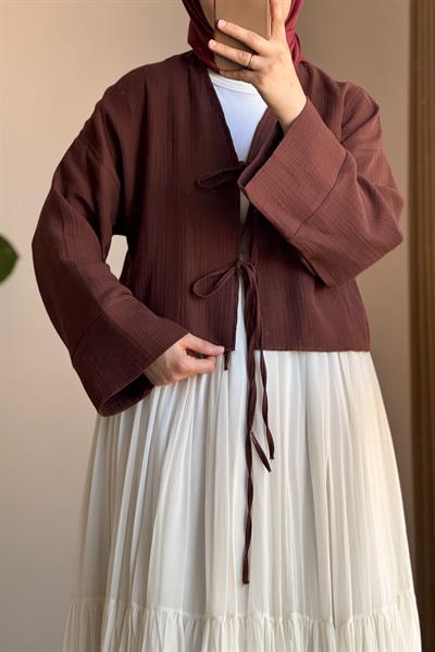Müslin Ceket - Kahve