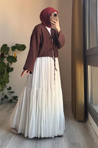 Müslin Ceket - Kahve