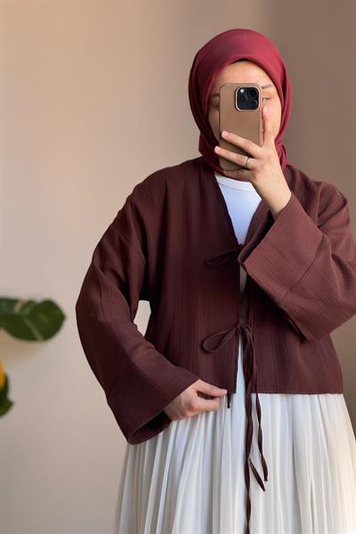 Müslin Ceket - Kahve