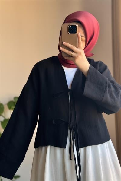 Müslin Ceket - Siyah