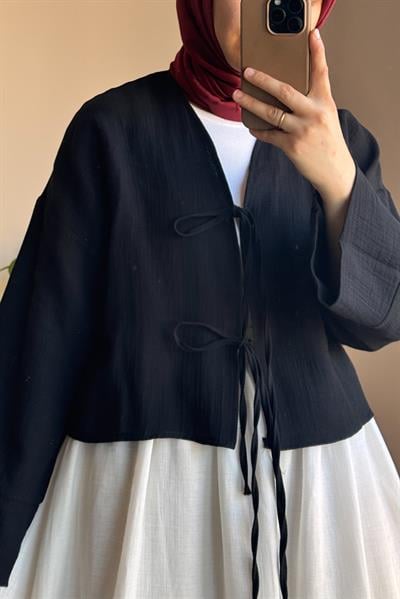 Müslin Ceket - Siyah