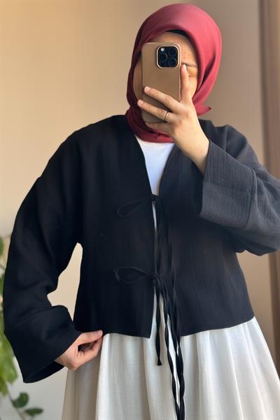 Müslin Ceket - Siyah