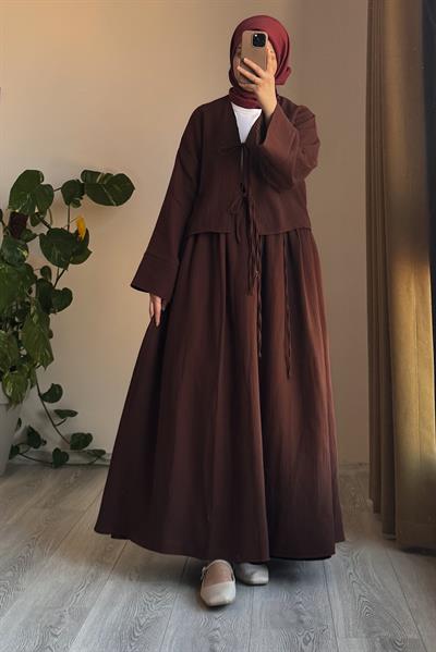 Müslin Etek - Kahve