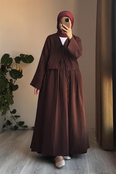 Müslin Etek - Kahve