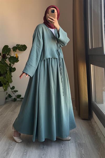 Müslin Etek - Petrol mavi