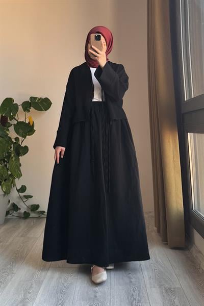 Müslin Etek - Siyah