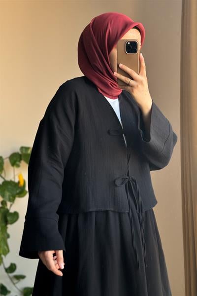 Müslin Etek - Siyah