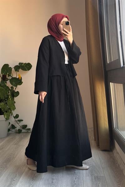 Müslin Etek - Siyah