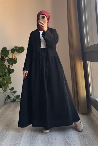 Müslin Etek - Siyah