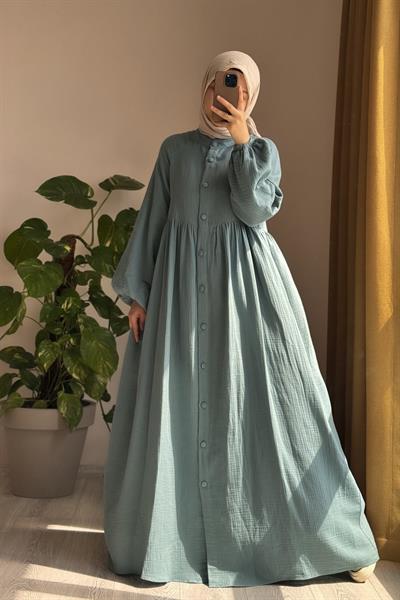 Müslin Ferace - Petrol mavi