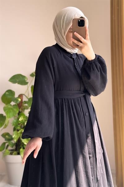 Müslin Ferace - Siyah