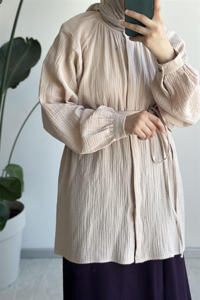 Müslin Gömlek - Bej