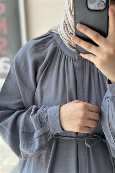 Müslin Gömlek - Gri