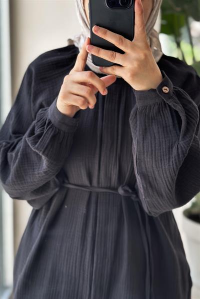 Müslin Gömlek - Siyah