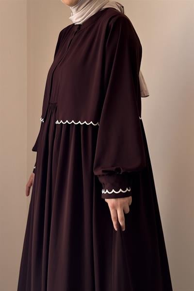 Nakış Ceketli Takım - Acı kahve